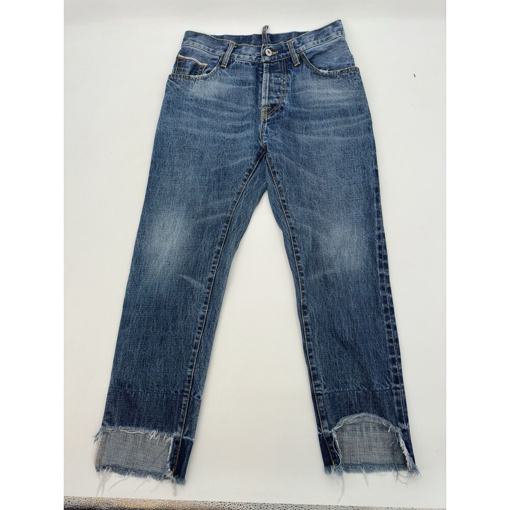 Maurizio Massimmino  Salvage Jeans‎  Made In Italy  Fray hem Indigo red line 38